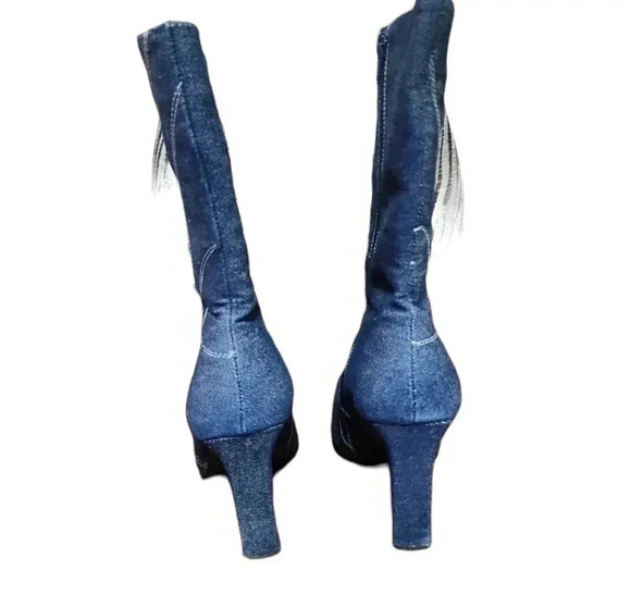 Paprika  Y2k Women's denim boots. Size 8 - Picture 4 of 10